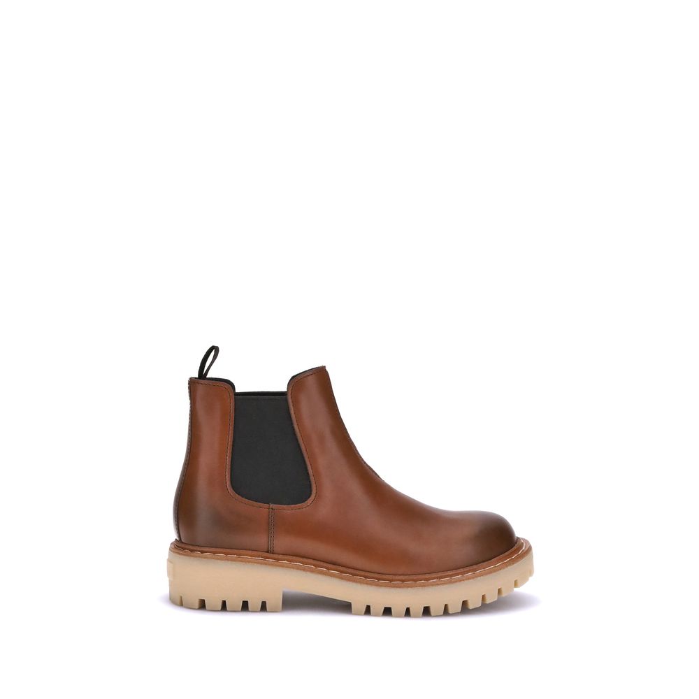 Prada Brown Rubber Chelsea Boots | Regal Royce