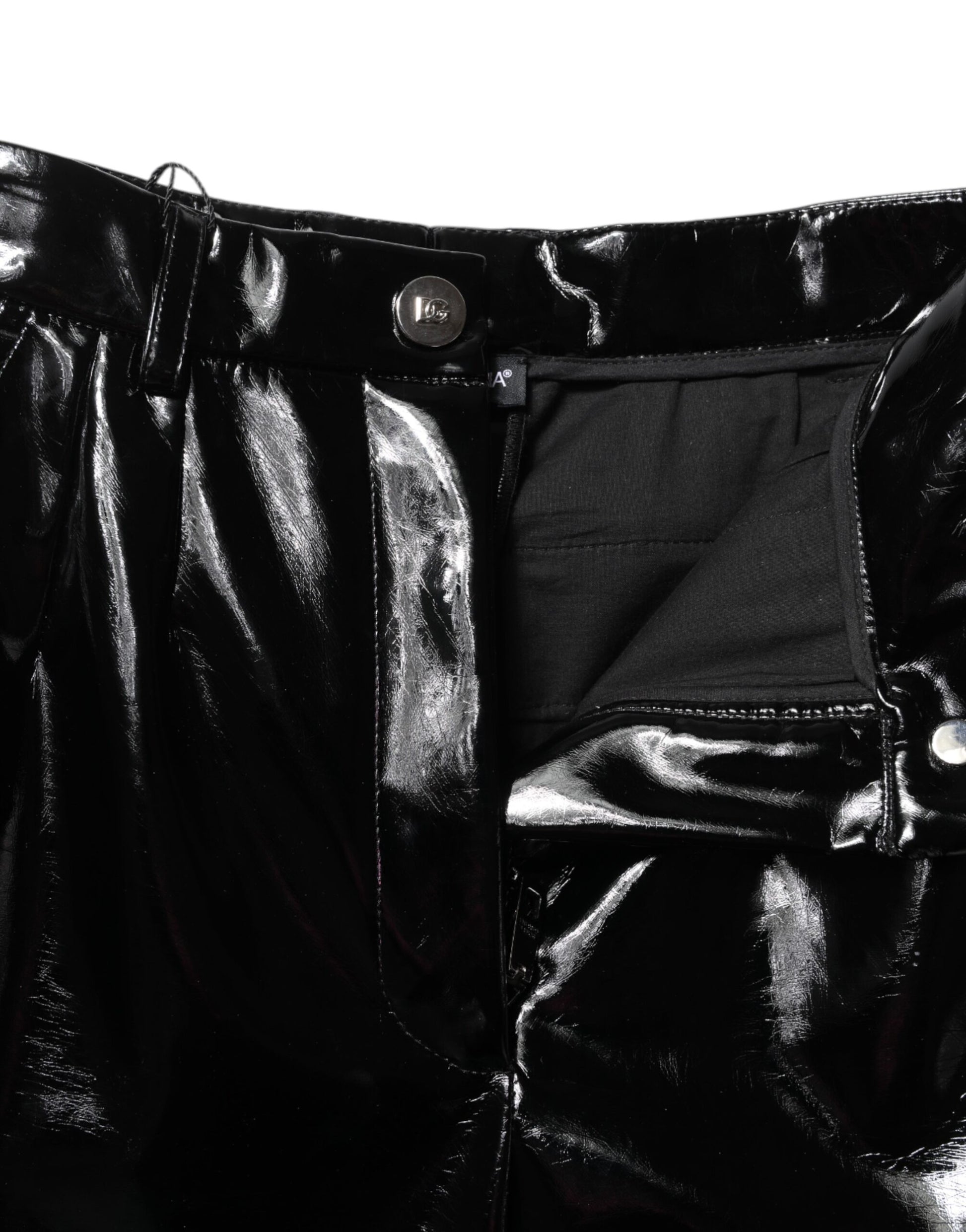Dolce & Gabbana Black High Waist Cargo Bootcut Pants