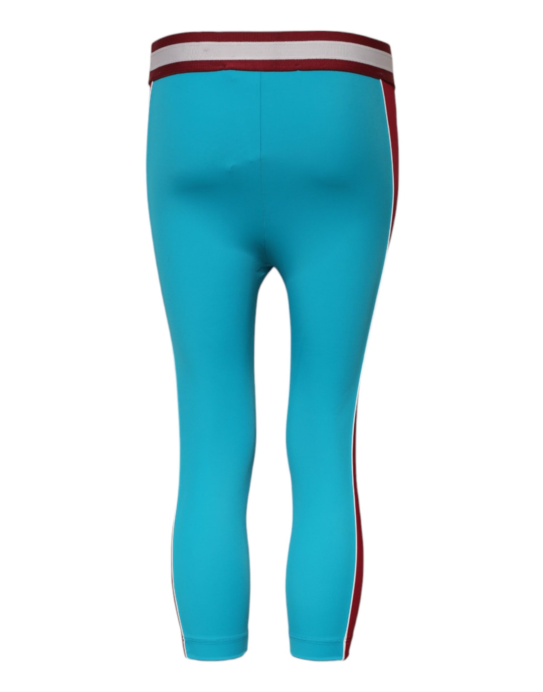 Dolce & Gabbana Blue Nylon Slim Fit Cropped Leggings Pants | Regal Royce
