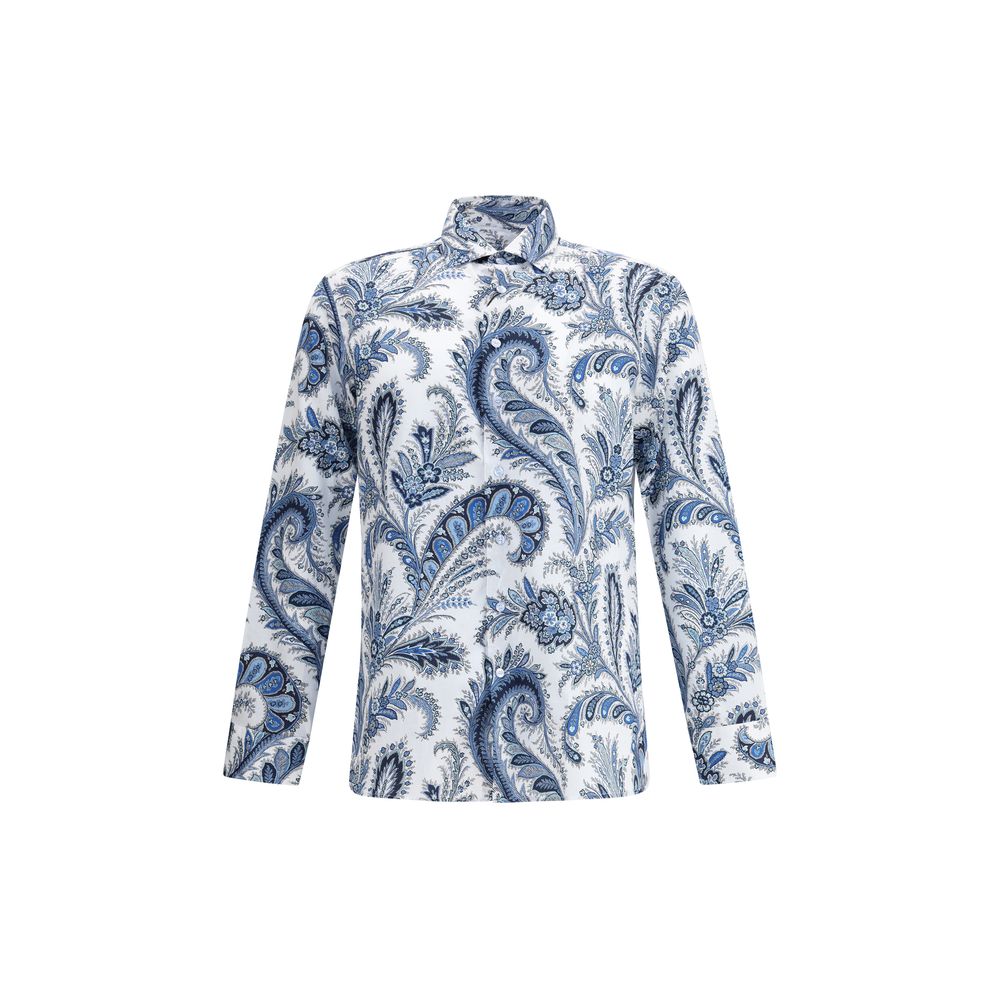 Etro Blue Cotton Pattern Shirt | Regal Royce