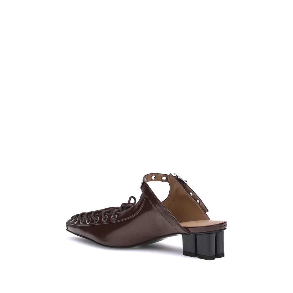 Ganni Brown Polyethylene Mules | Regal Royce