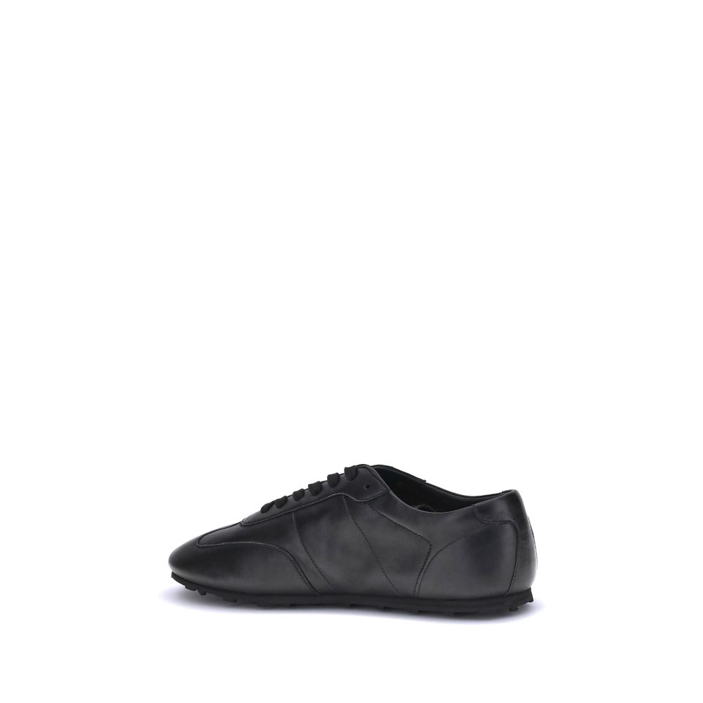 Marni Black Calf Leather Bos Taurus Athletic Sneakers | Regal Royce