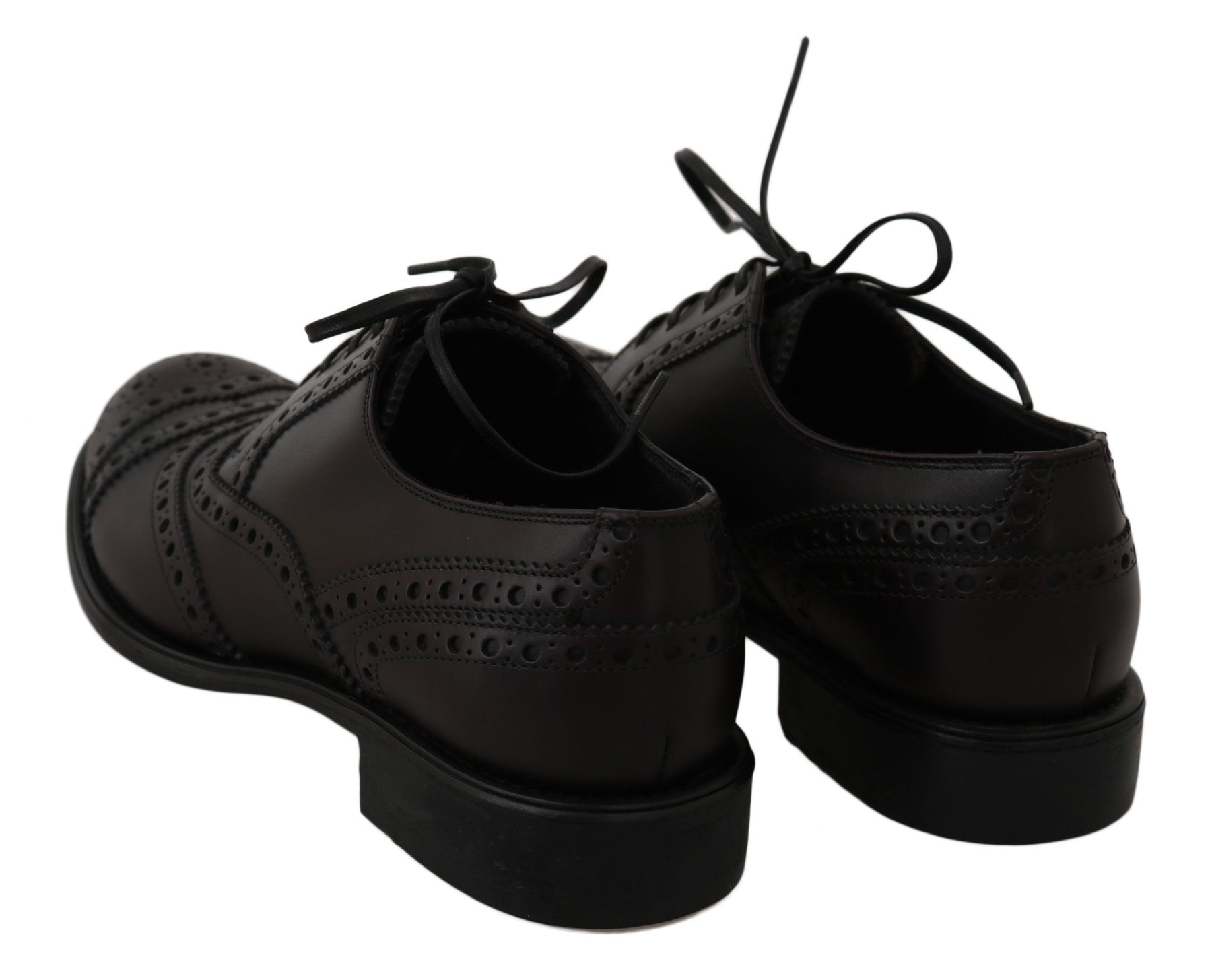 Dolce & Gabbana Black Leather Wingtip Oxford Dress  Shoes | Regal Royce