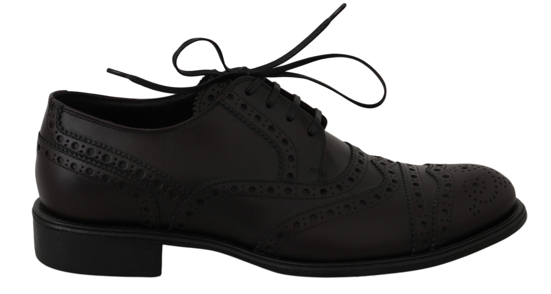 Dolce & Gabbana Black Leather Wingtip Oxford Dress  Shoes | Regal Royce
