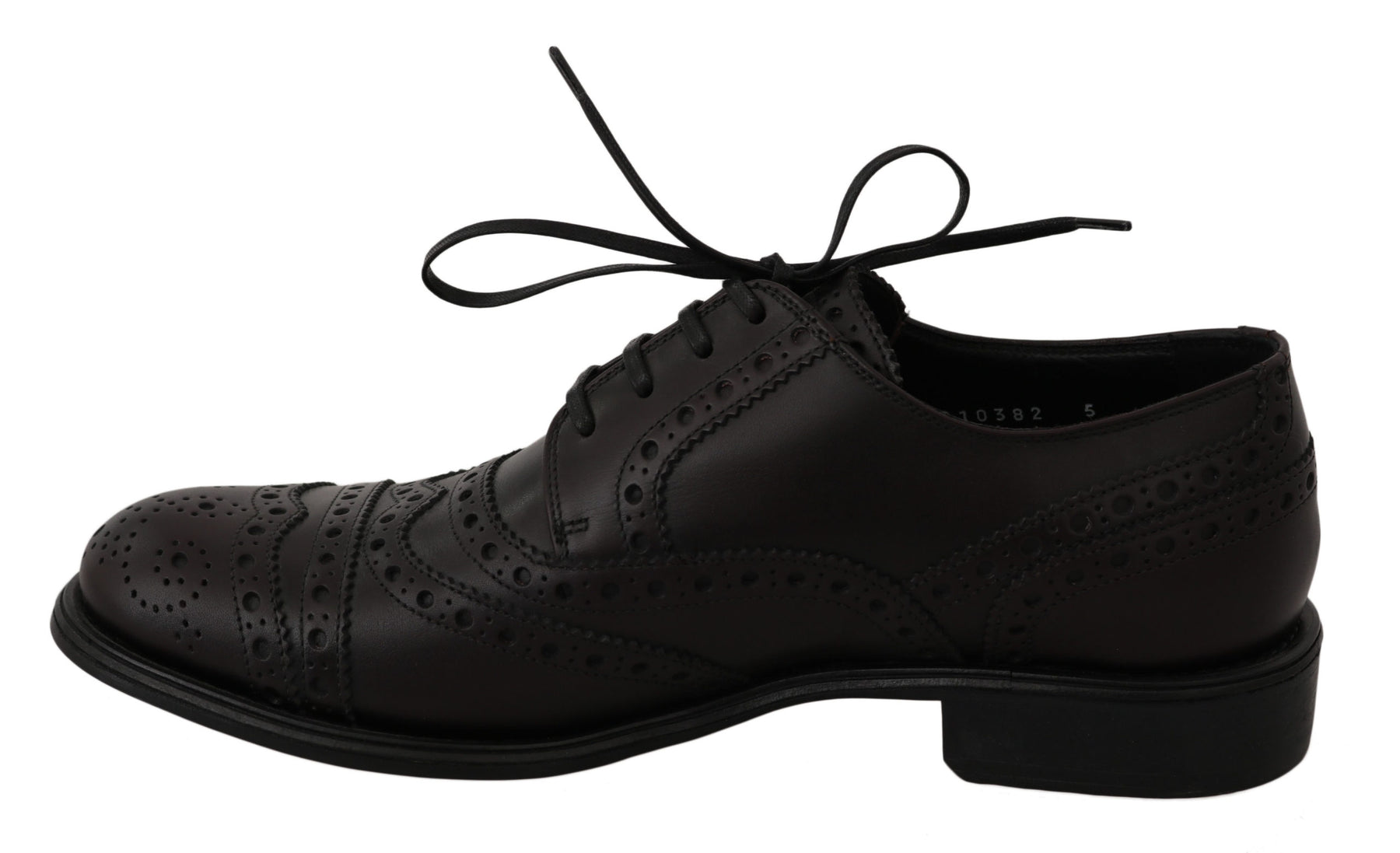 Dolce & Gabbana Black Leather Wingtip Oxford Dress  Shoes | Regal Royce