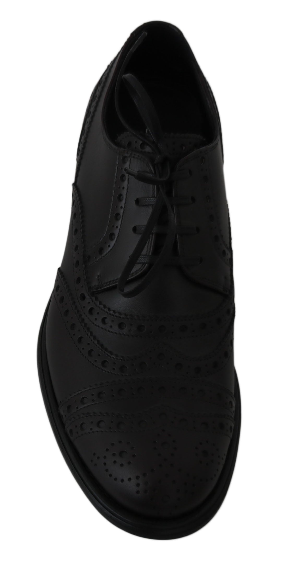 Dolce & Gabbana Black Leather Wingtip Oxford Dress  Shoes | Regal Royce