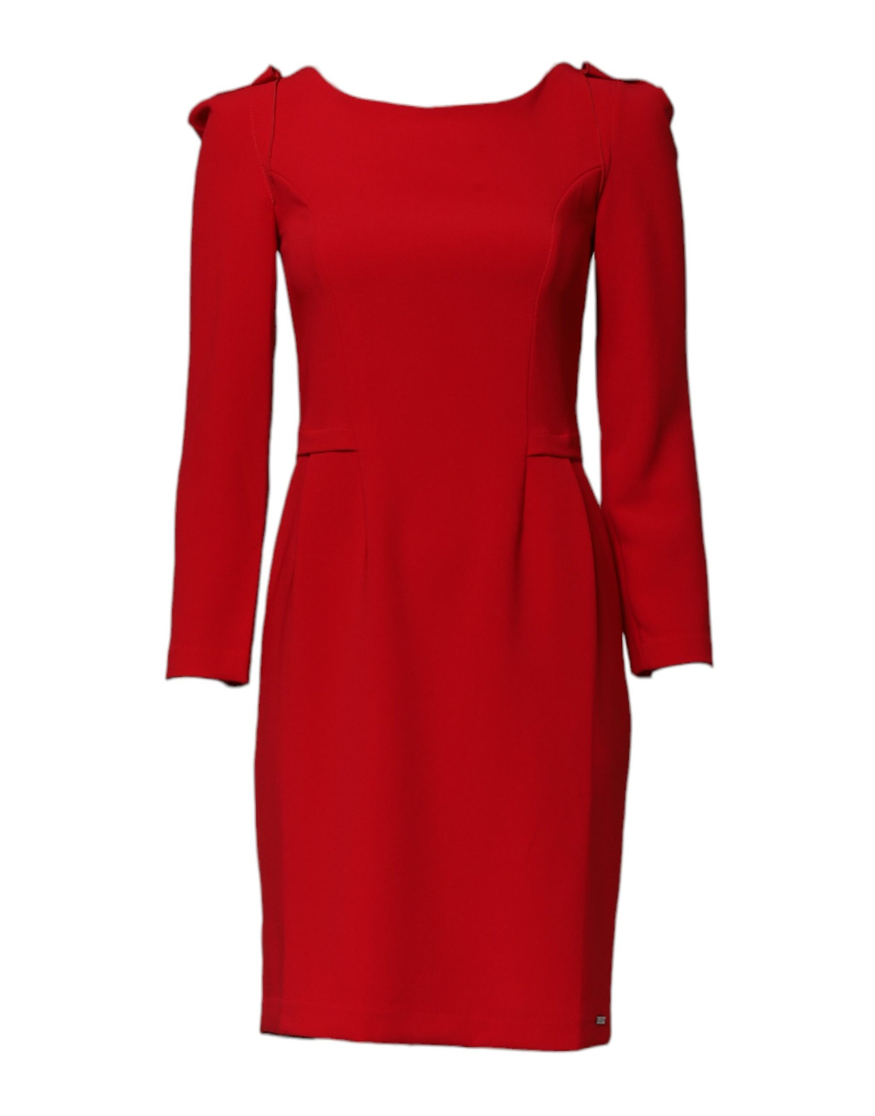 Armani Exchange Red Above Knee Long Sleeves Sheath Dress | Regal Royce