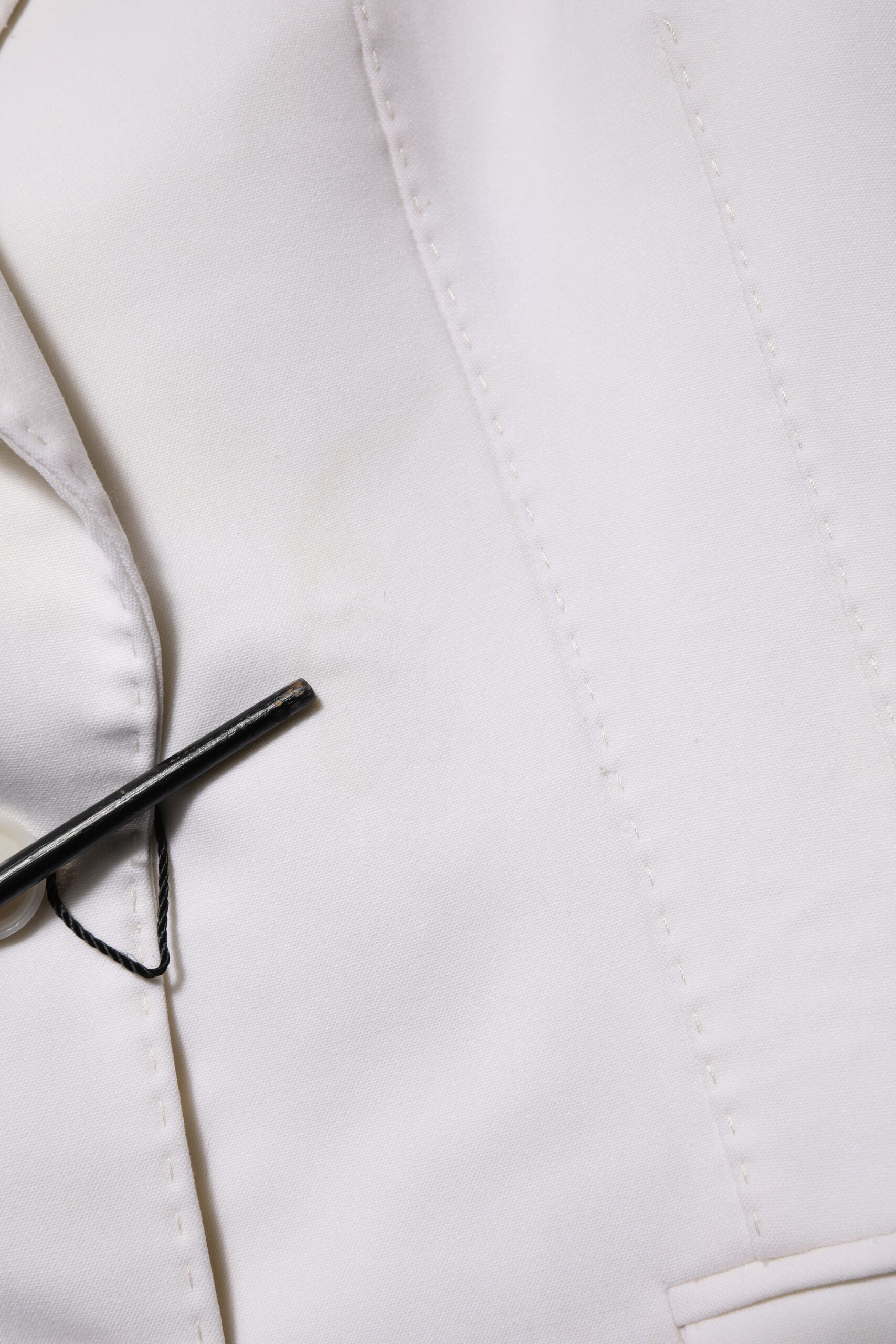 Dolce & Gabbana White Wool Single Breasted Women Coat Jacket | Regal Royce