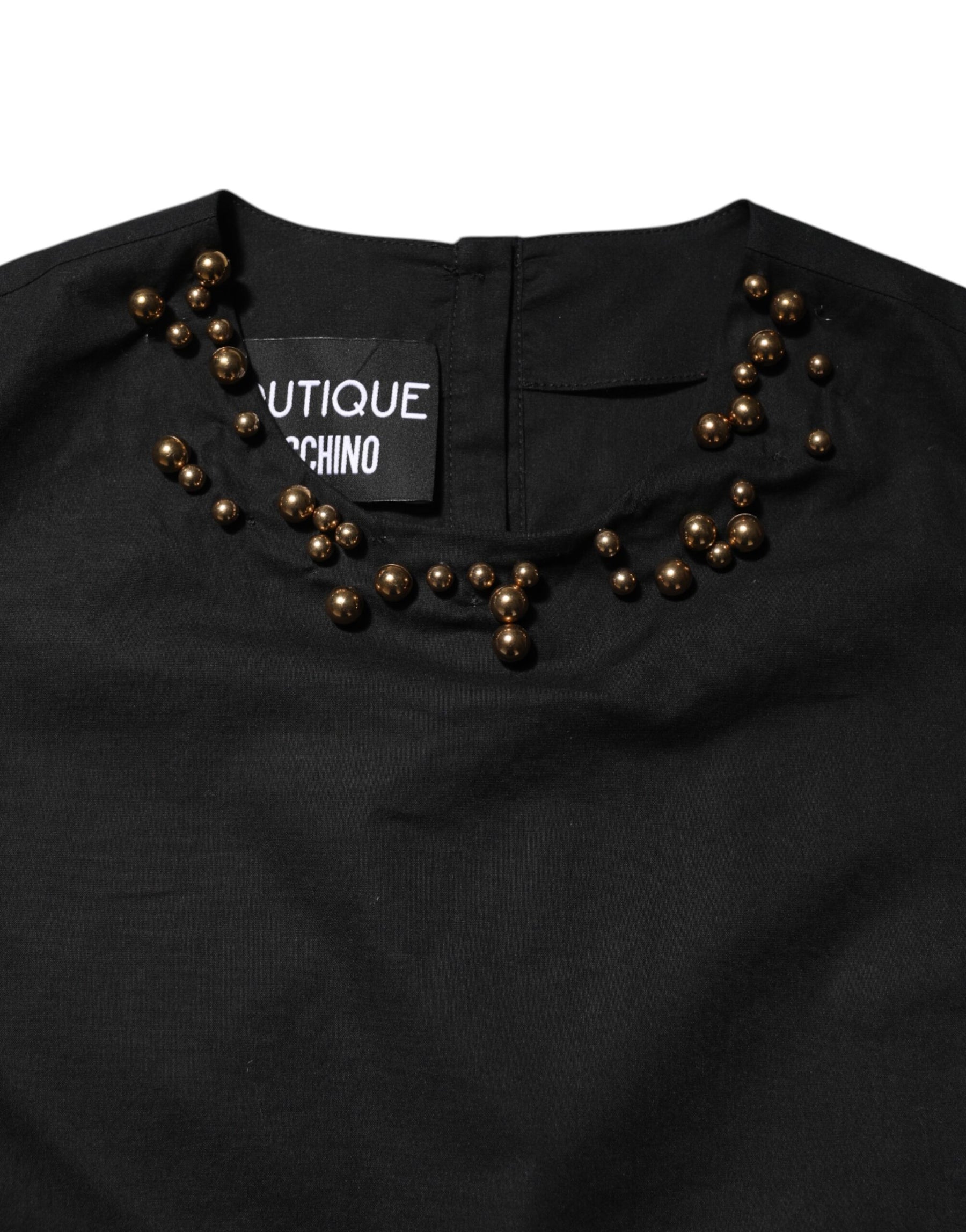 Boutique Moschino Black Cotton Sleeveless Women Tank T-shirt | Regal Royce