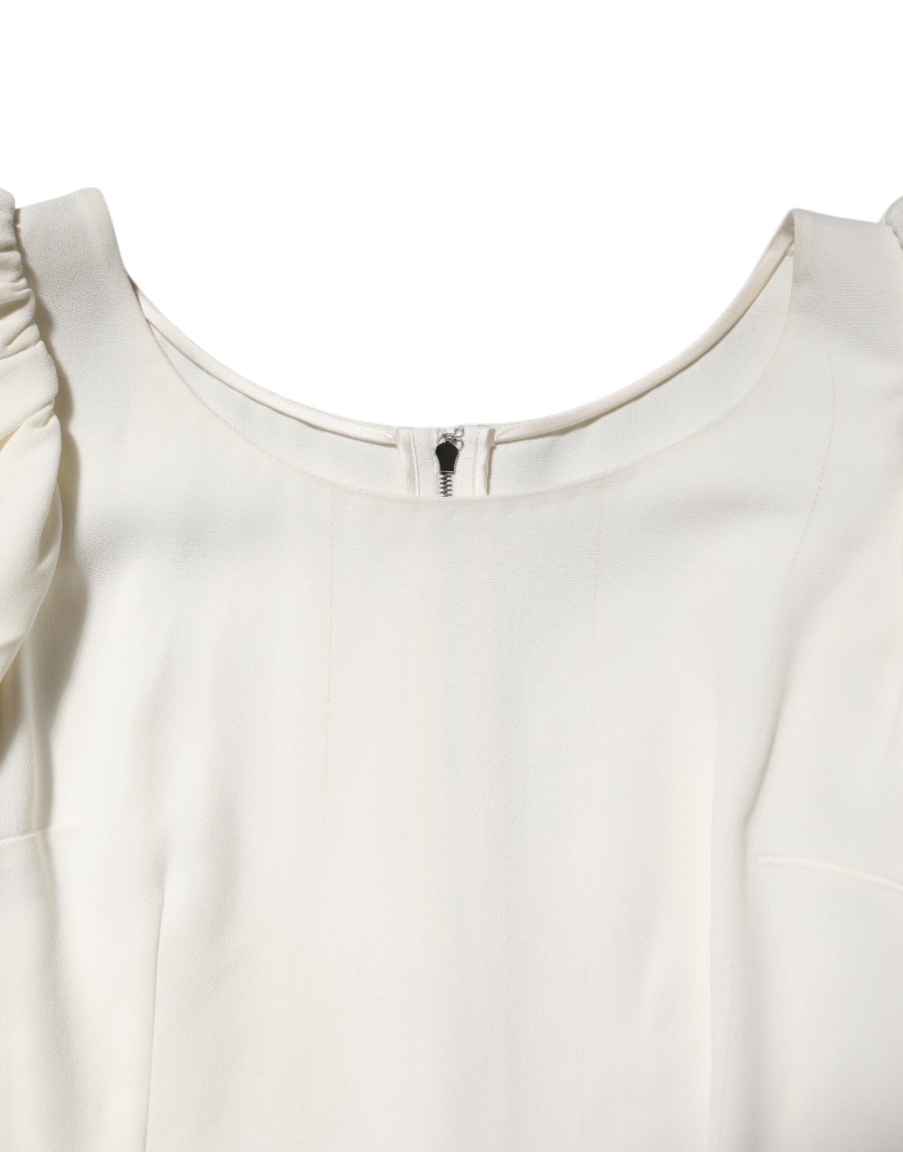 Dolce & Gabbana White Round Neck Short Sleeves Blouse Top | Regal Royce