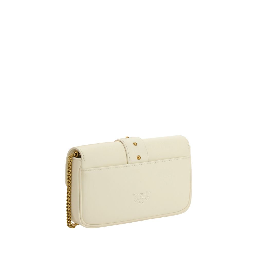 PINKO White Calf Leather Bos Taurus Shoulder Bag | Regal Royce