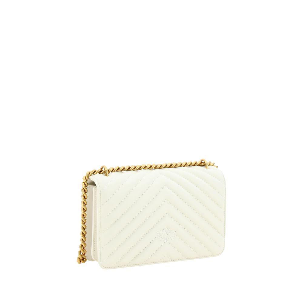 PINKO White Calf Leather Bos Taurus Shoulder Bag | Regal Royce