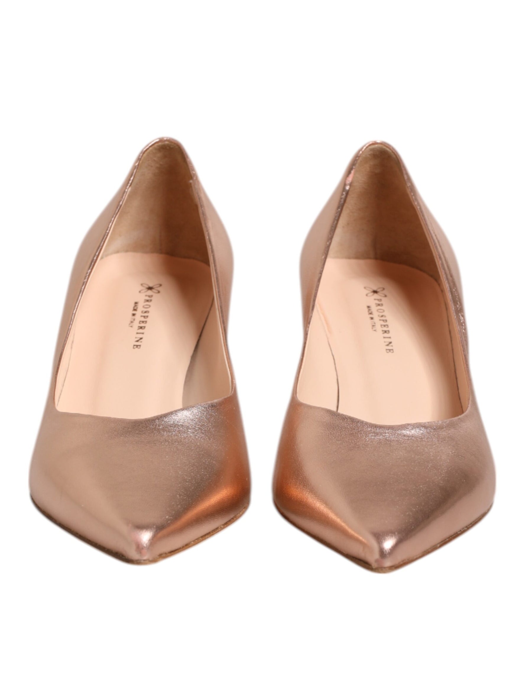 Prosperine Pink Leather Pumps Stiletto Heels Slip On Shoes | Regal Royce