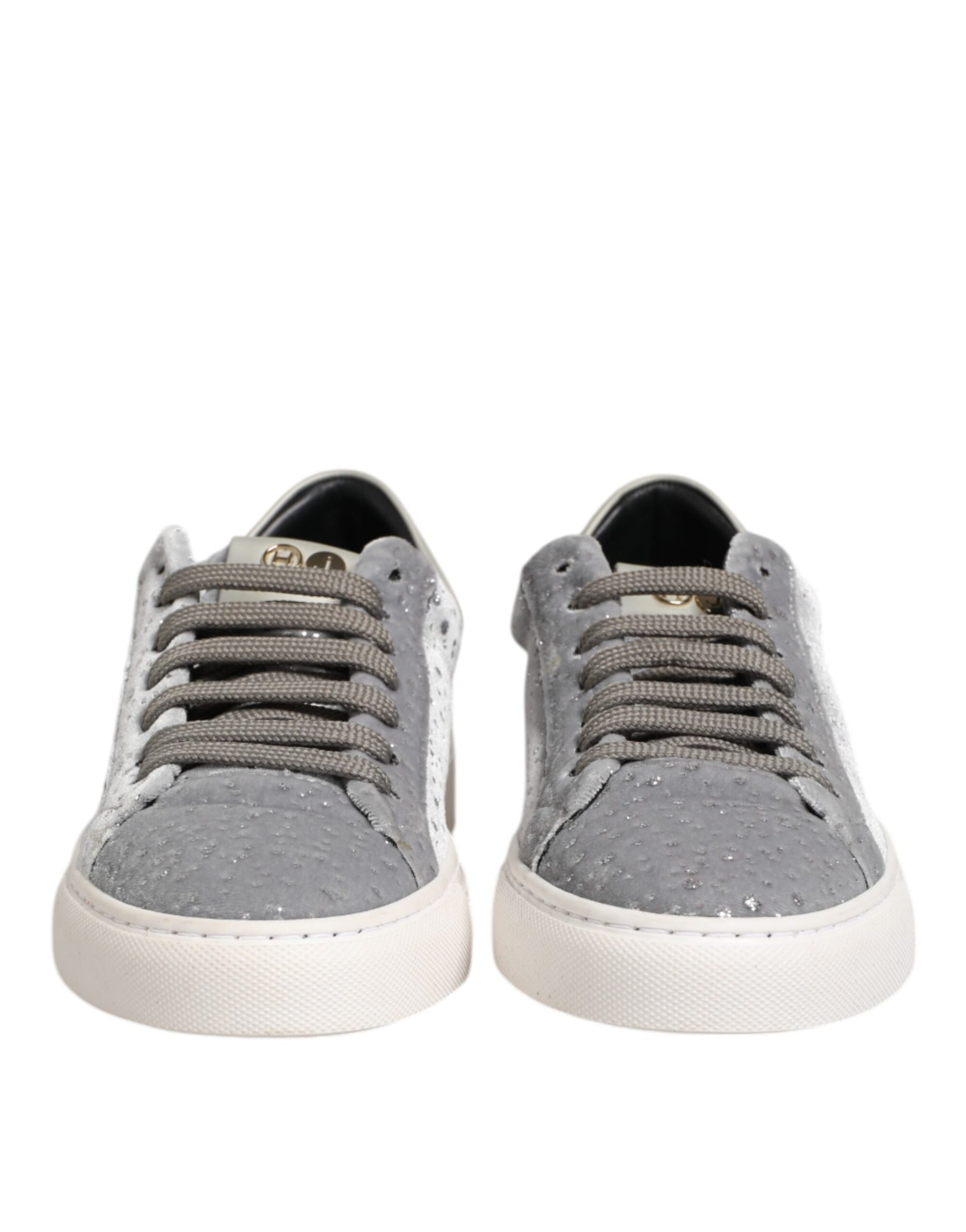 HIDE & JACK Gray Suede Low Top Lace Up Sneakers Shoes | Regal Royce
