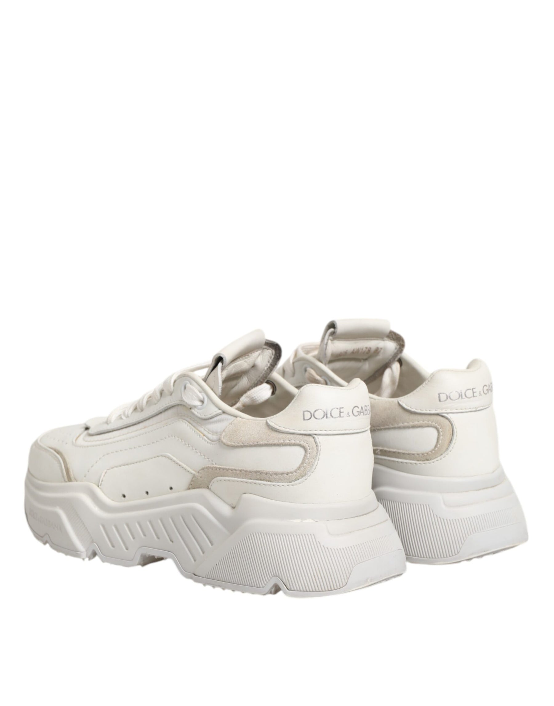 Dolce & Gabbana White DAYMASTER Calf Leather Sneakers Shoes | Regal Royce