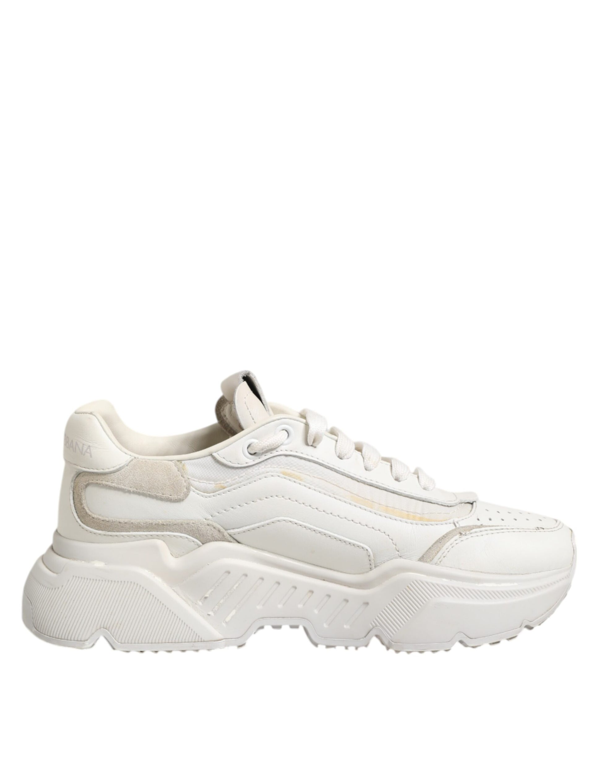 Dolce & Gabbana White DAYMASTER Calf Leather Sneakers Shoes