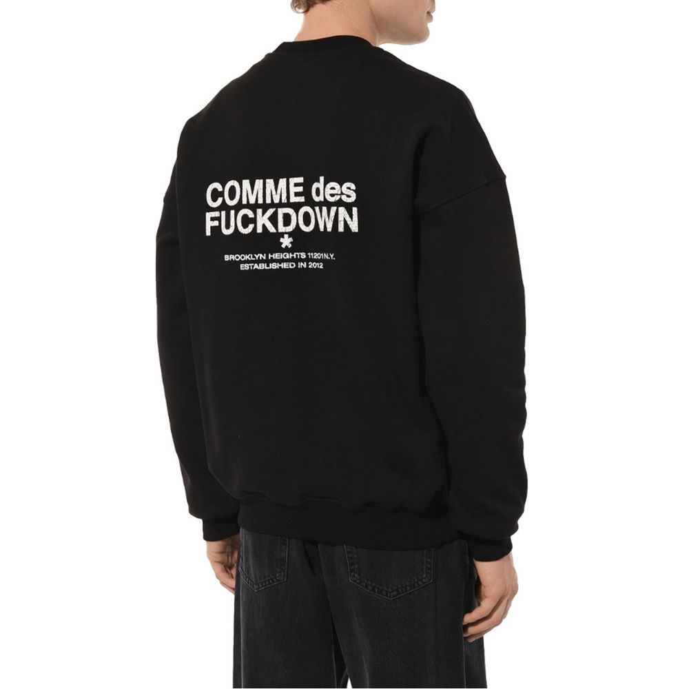 Comme Des Fuckdown Black Cotton Sweatshirt