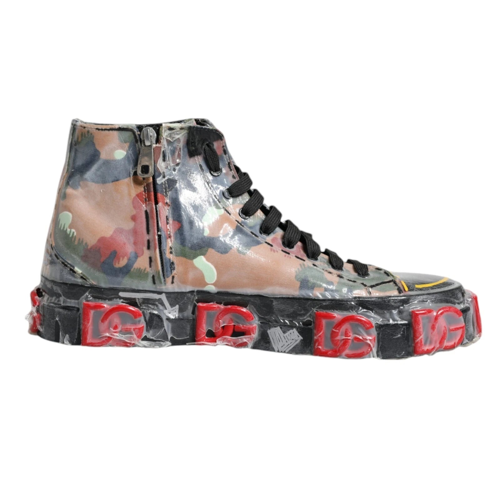 Dolce & Gabbana Multicolor Camouflage High Top Sneakers Shoes | Regal Royce