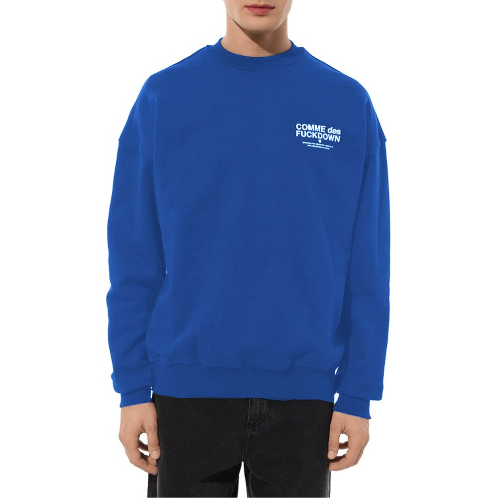 Comme Des Fuckdown Blue Cotton Sweatshirt