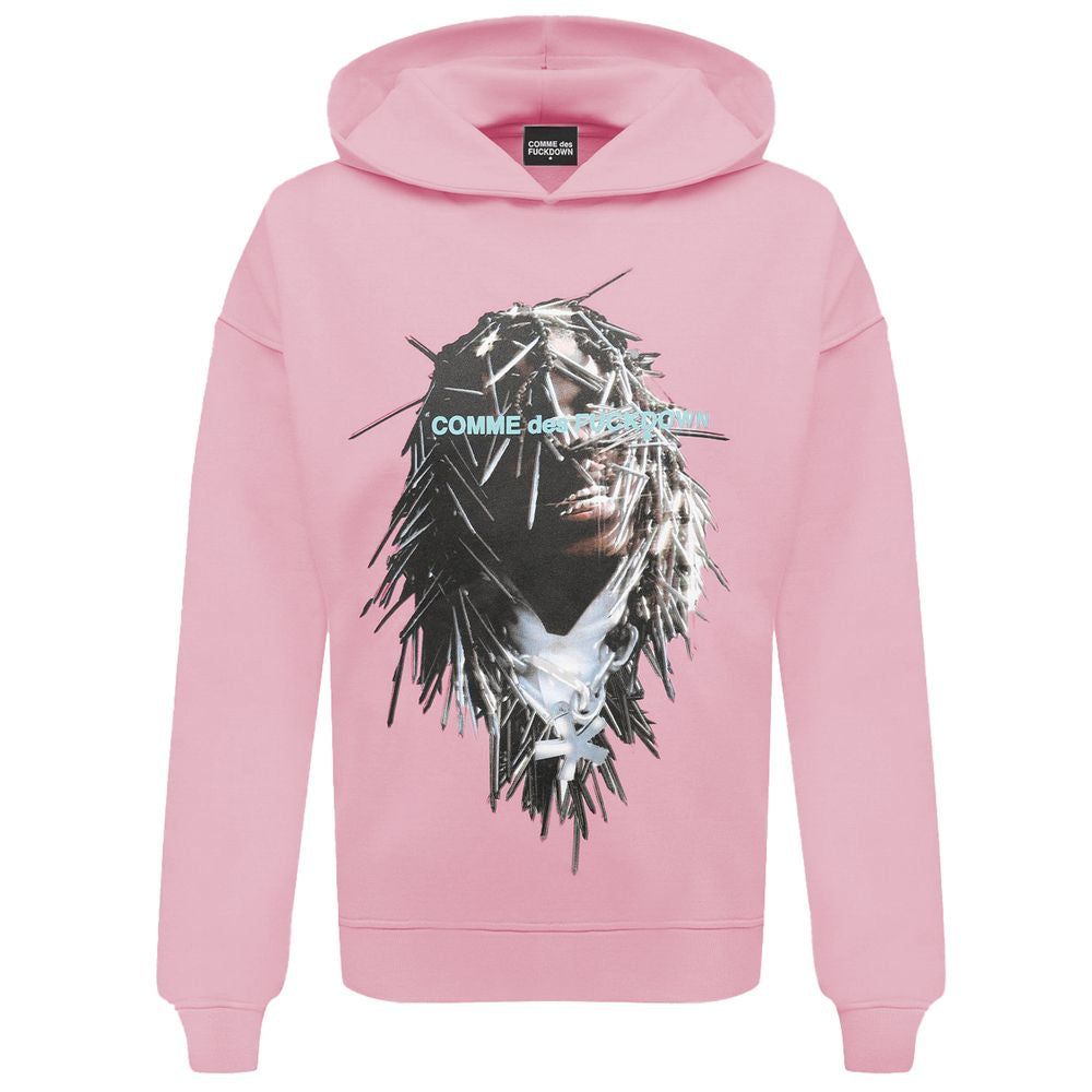 Comme Des Fuckdown Pink Cotton Sweatshirt