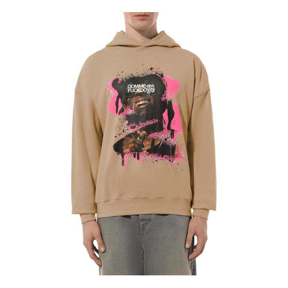 Comme Des Fuckdown Marrone Cotton Men's Hoodie