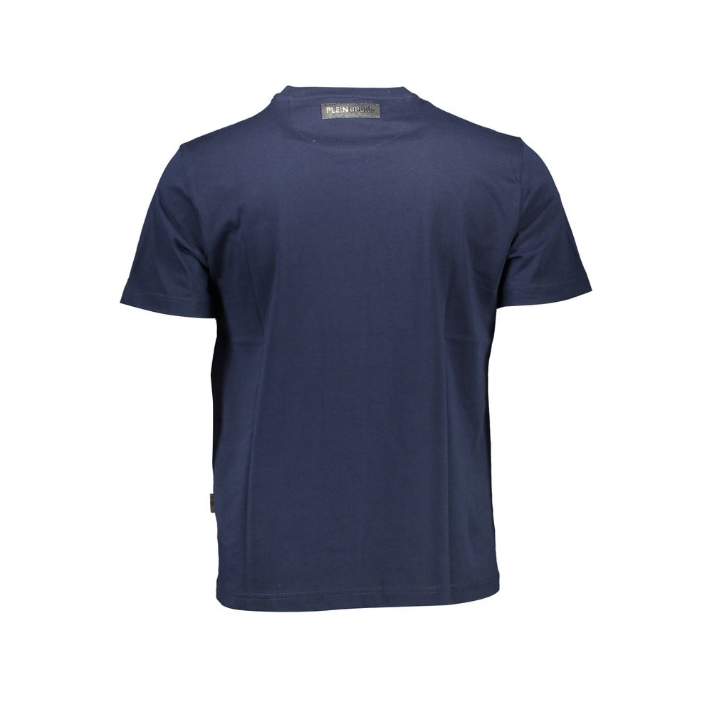 Plein Sport Blue Cotton Men T-Shirt | Regal Royce