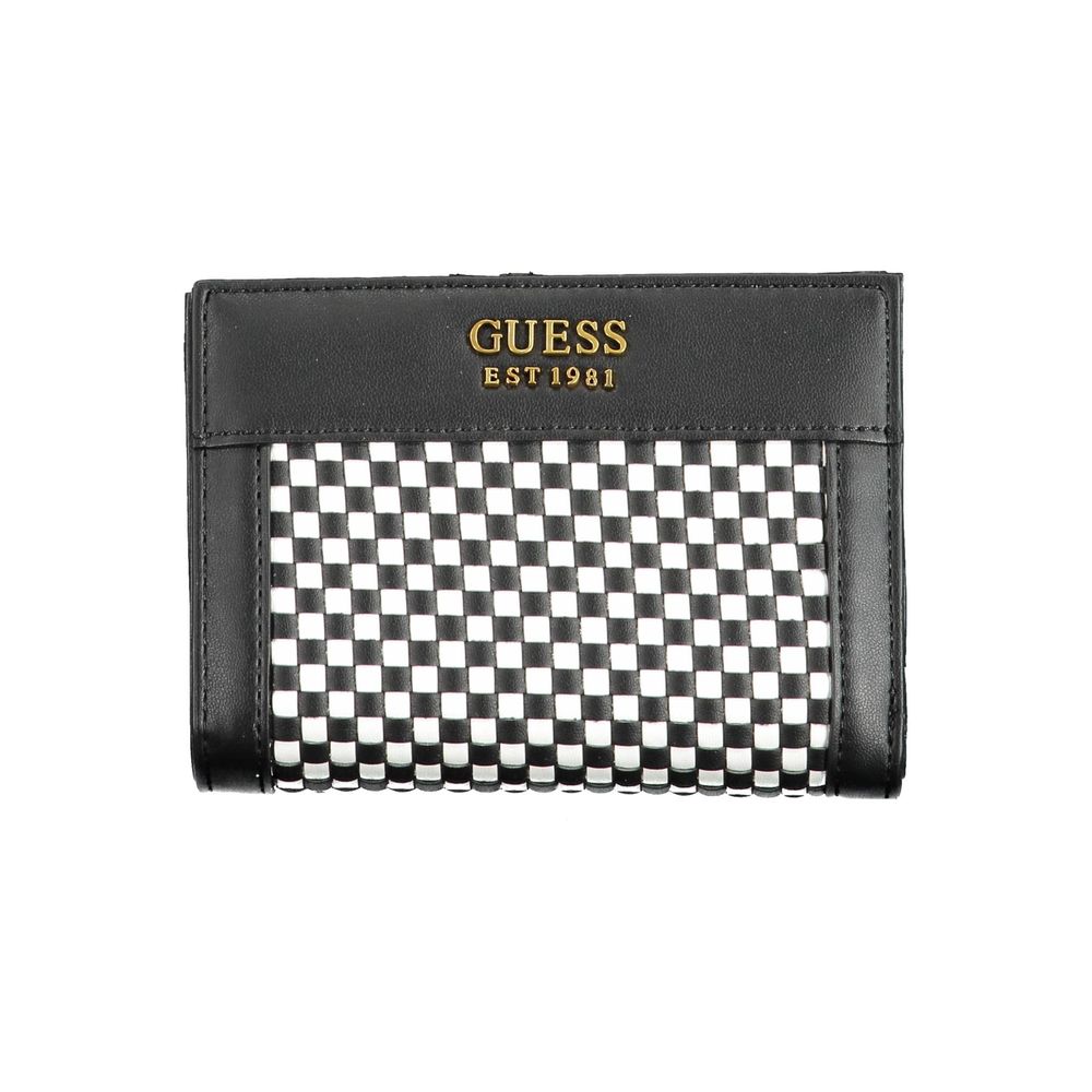 Guess Jeans Black Polyurethane Women Wallet | Regal Royce