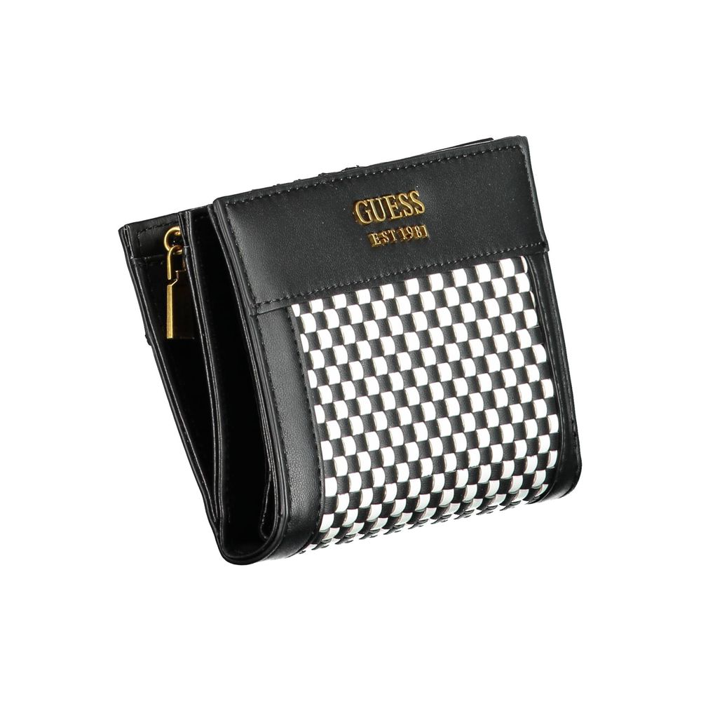 Guess Jeans Black Polyurethane Women Wallet | Regal Royce