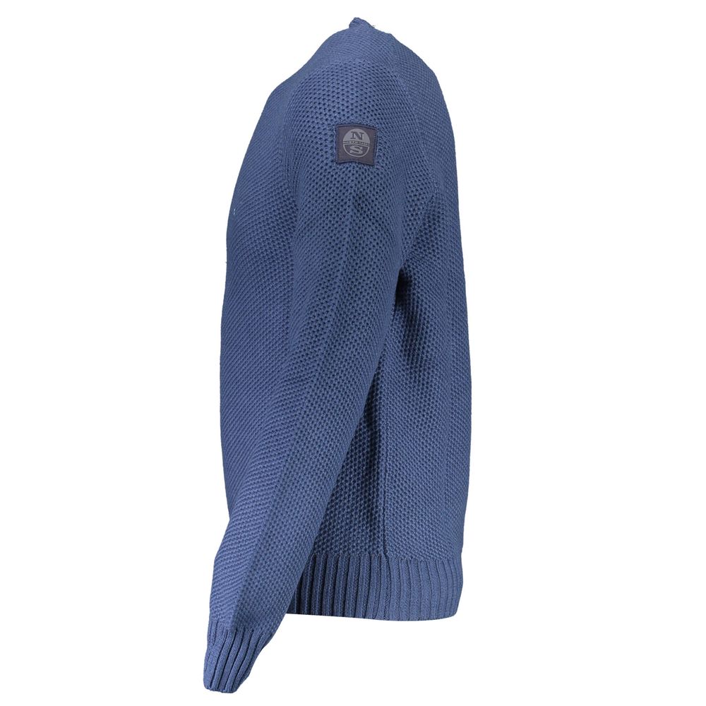 North Sails Blue Cotton Men Sweater | Regal Royce