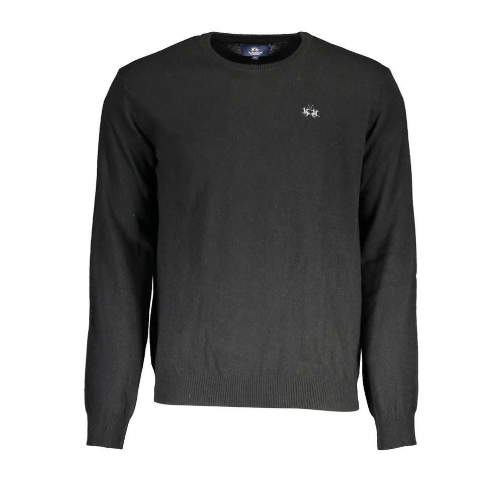 La Martina Black Wool Men's Sweater | Regal Royce