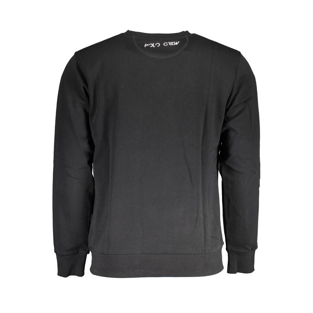 La Martina Black Cotton Men Sweater | Regal Royce