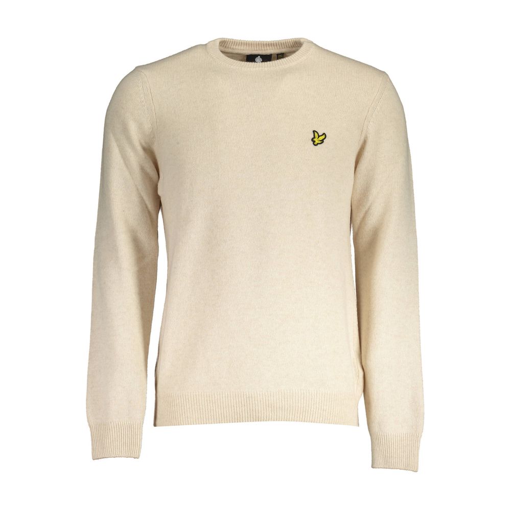 Lyle & Scott Beige Wool Men Sweater | Regal Royce