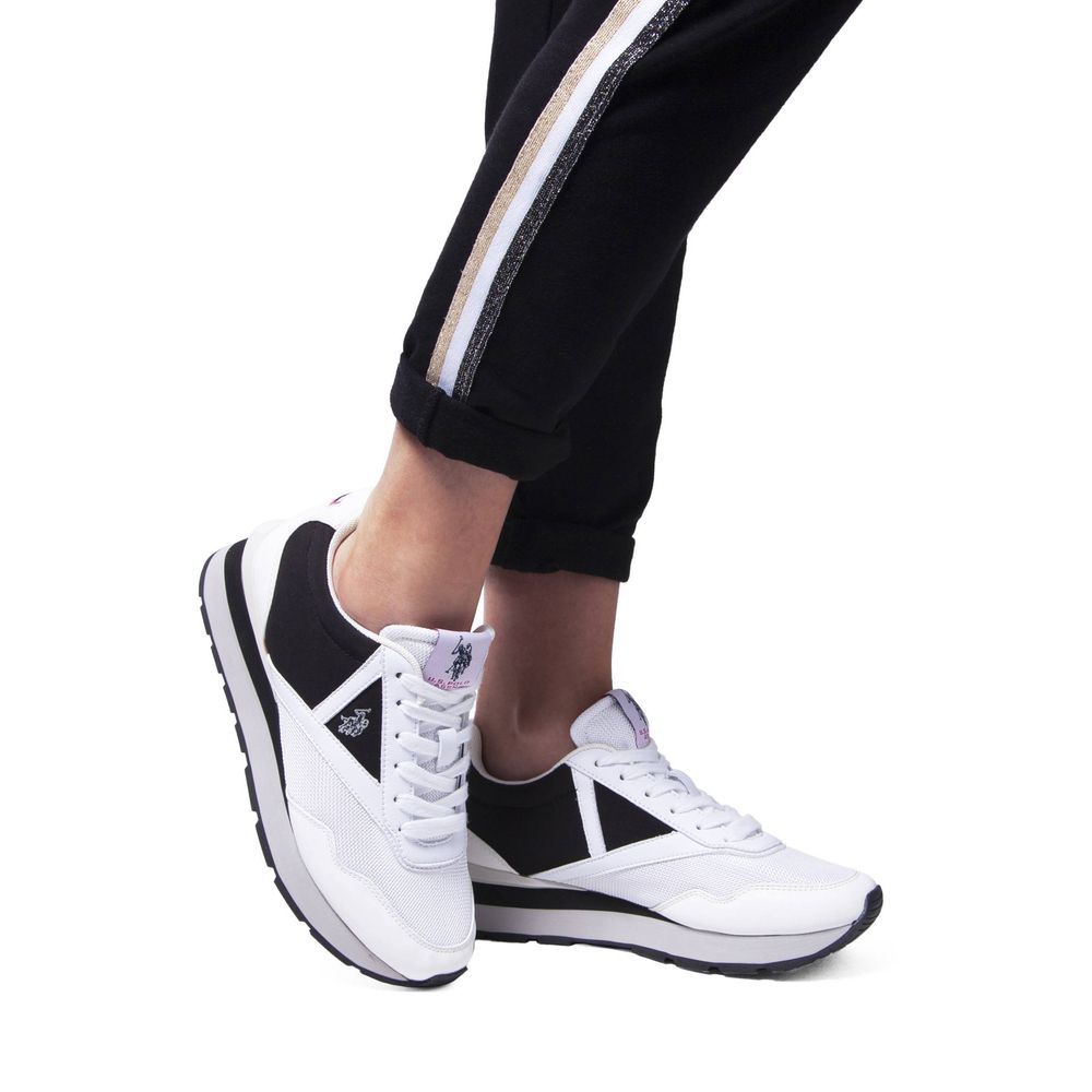 U.S. POLO ASSN. Bianco Polyurethane Women Sneaker | Regal Royce