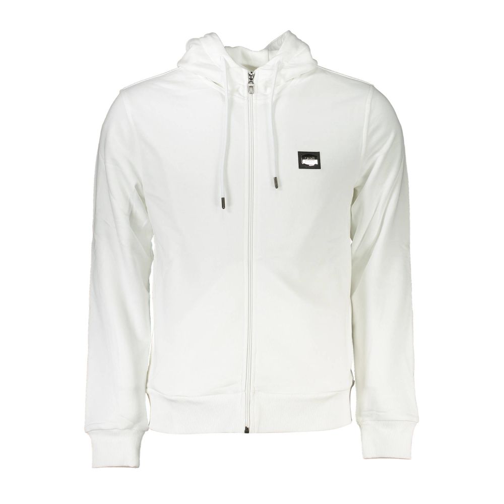 Cavalli Class White Cotton Men's Hooded Sweater | Regal Royce