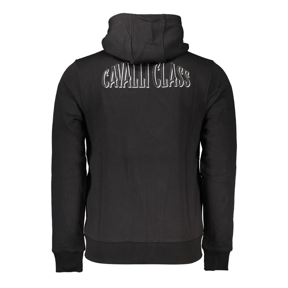 Cavalli Class Black Cotton Men Sweatshirt | Regal Royce