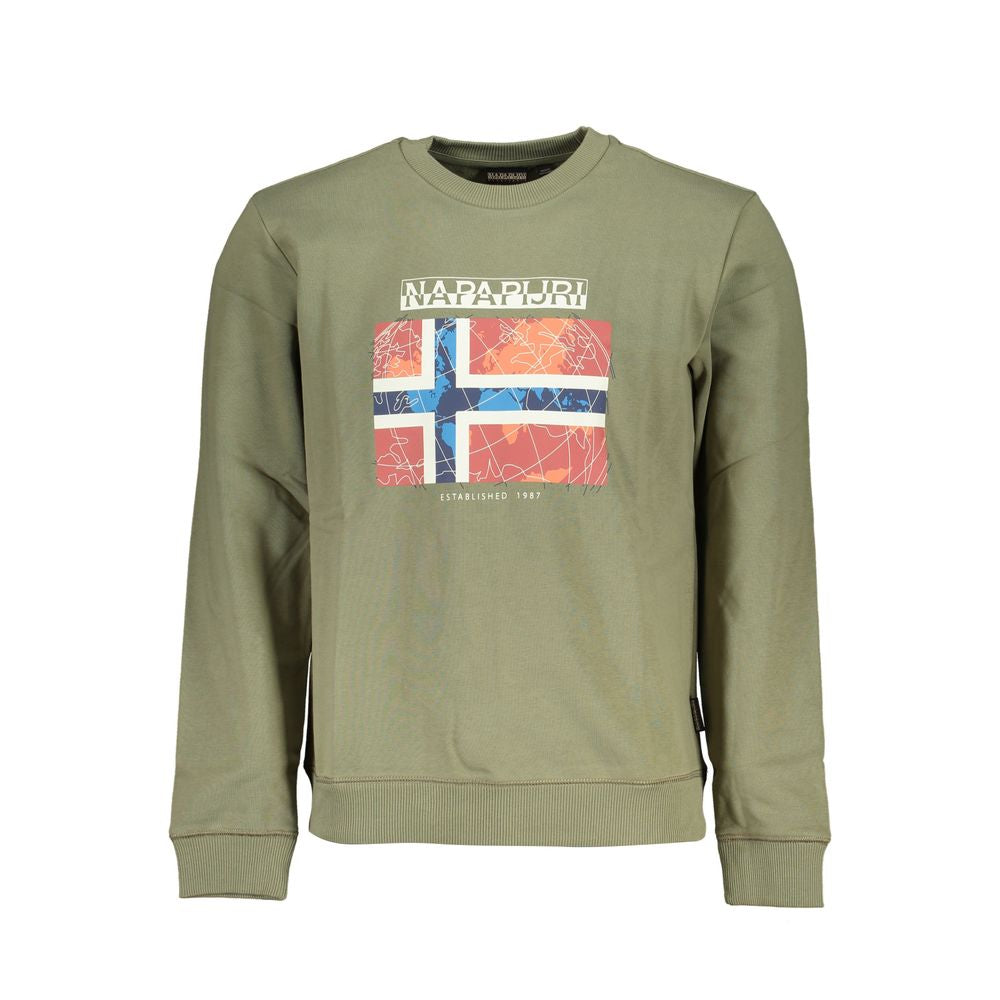 Napapijri Green Cotton Sweatshirt