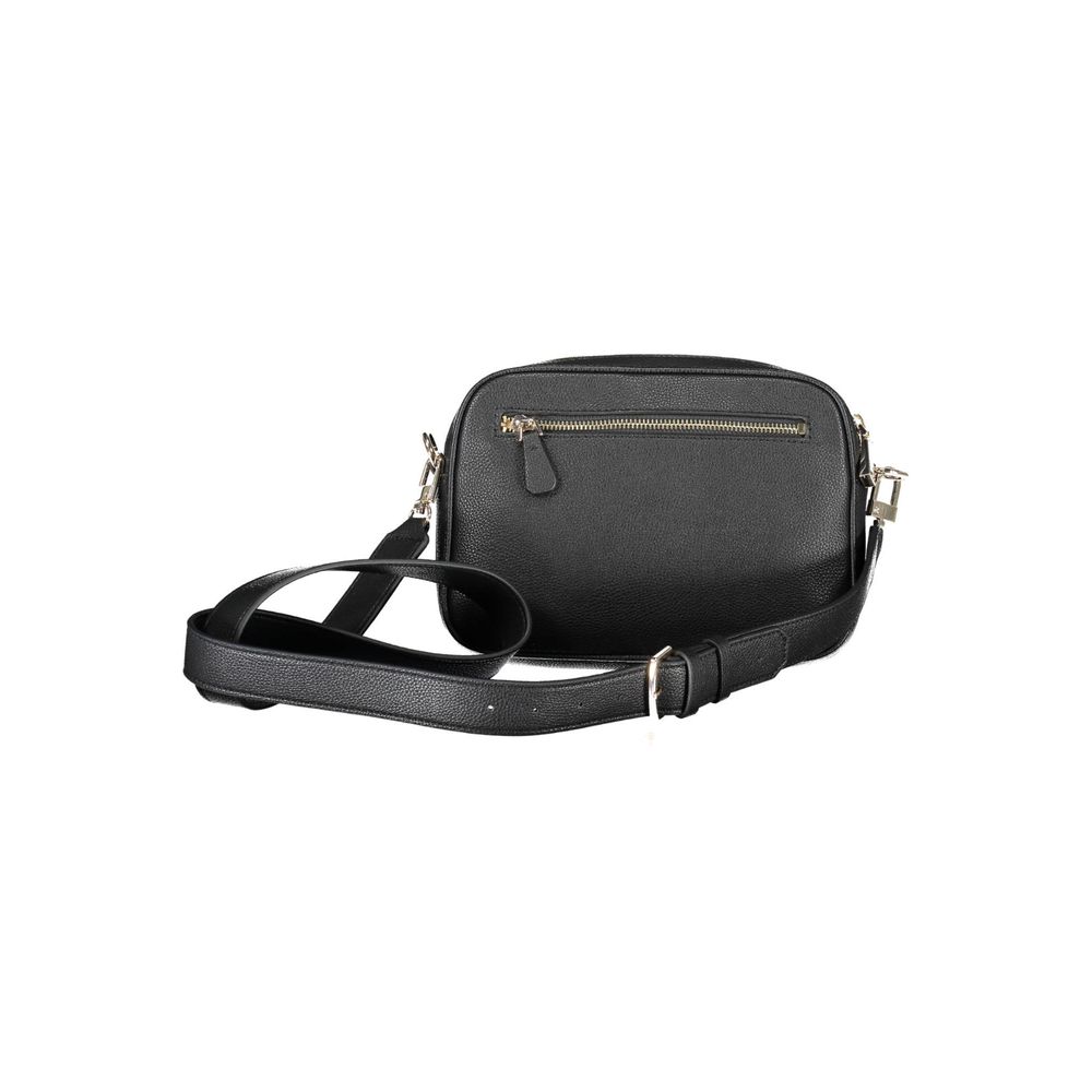 Guess Jeans Black Polyurethane Women Shoulder Bag | Regal Royce