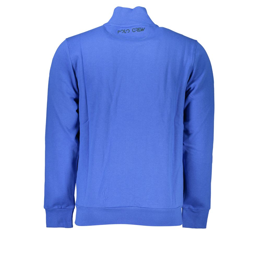 La Martina Blue Cotton Men Sweatshirt | Regal Royce