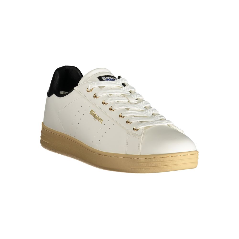 Blauer Bianco Polyurethane Men Sneaker | Regal Royce