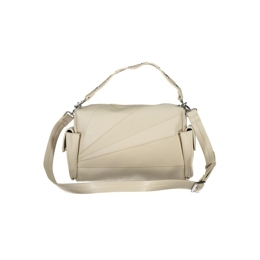 Desigual Beige Polyurethane Women Handbag | Regal Royce