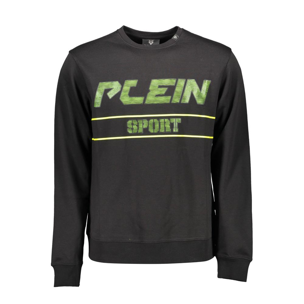 Plein Sport Black Cotton Men Sweater | Regal Royce