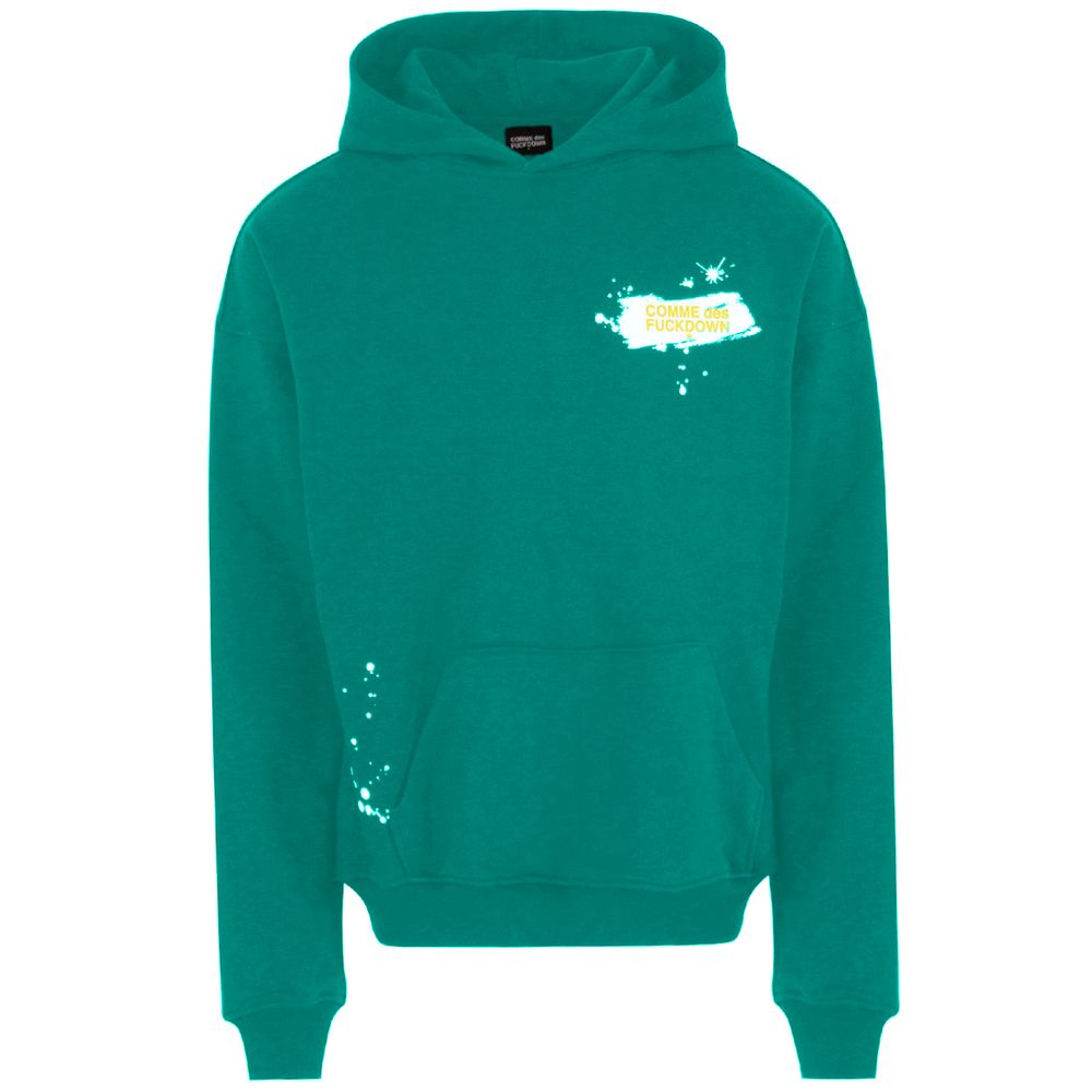 Comme Des Fuckdown Green Cotton Sweatshirt