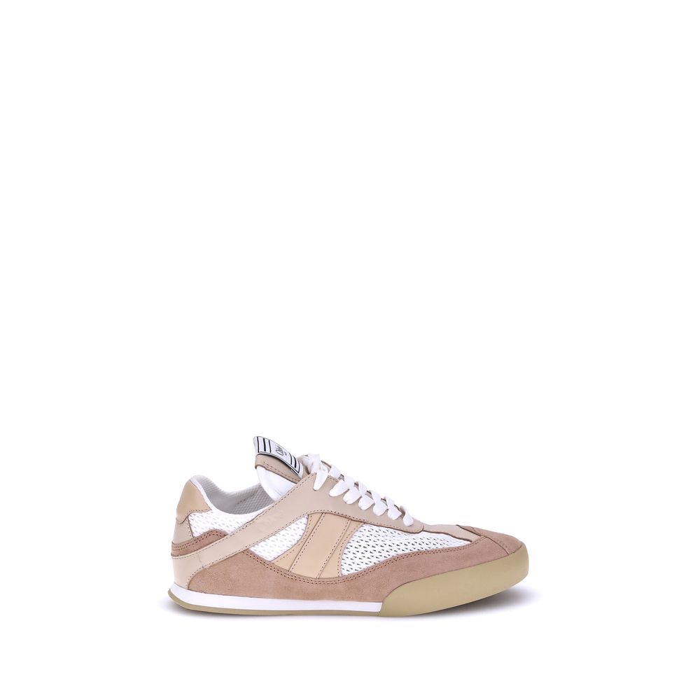 Chloé Beige Calf Leather Bos Taurus Low Top Sneakers | Regal Royce