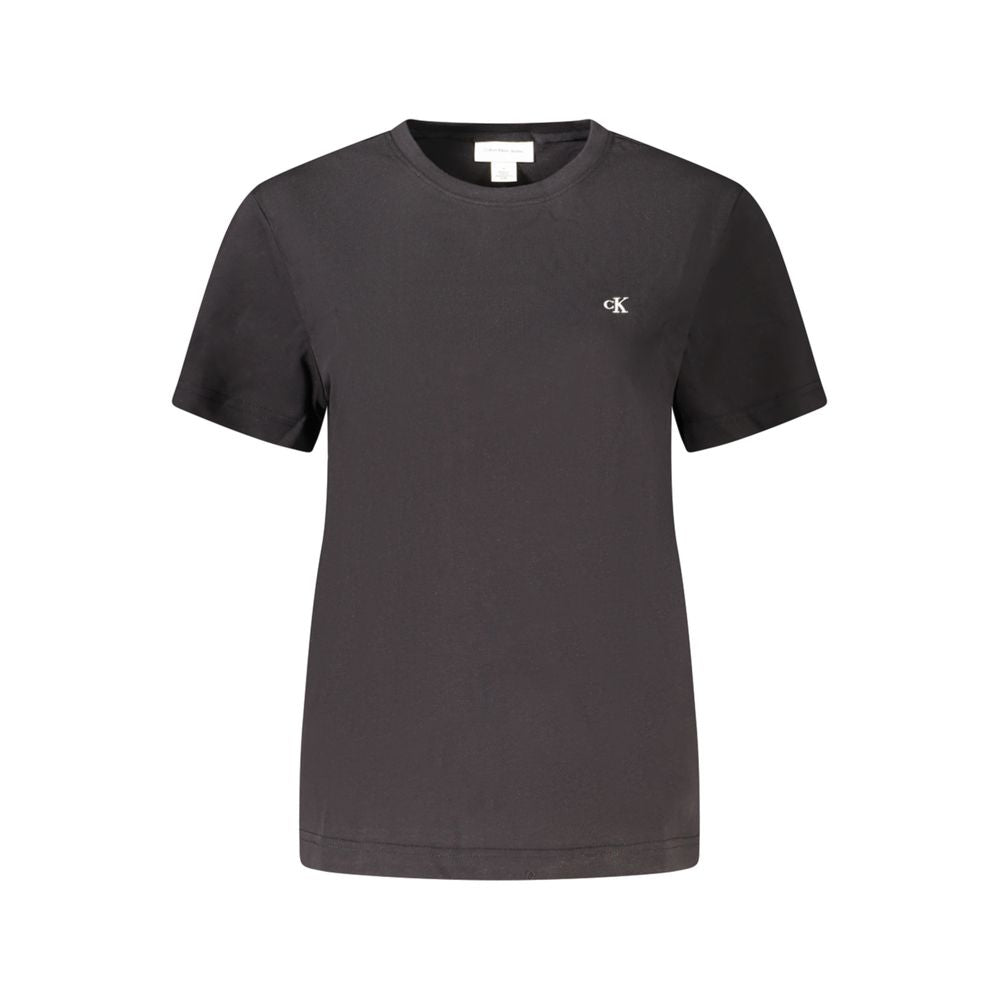 Calvin Klein Black Cotton Women T-Shirt | Regal Royce