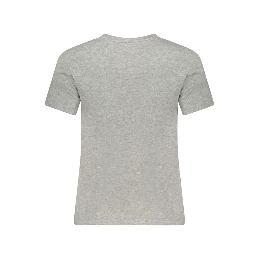 Guess Jeans Grey Organic Cotton Women T-Shirt | Regal Royce