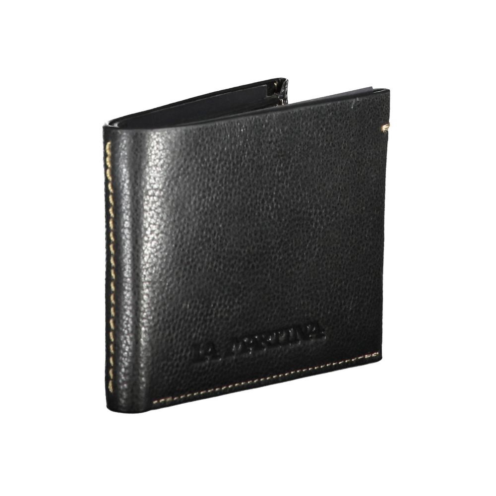 La Martina Nero Pelle Mens Wallet | Regal Royce