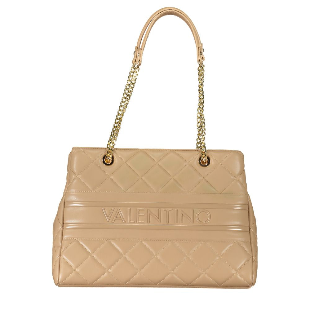 Mario Valentino Beige Polyurethane Women Handbag | Regal Royce