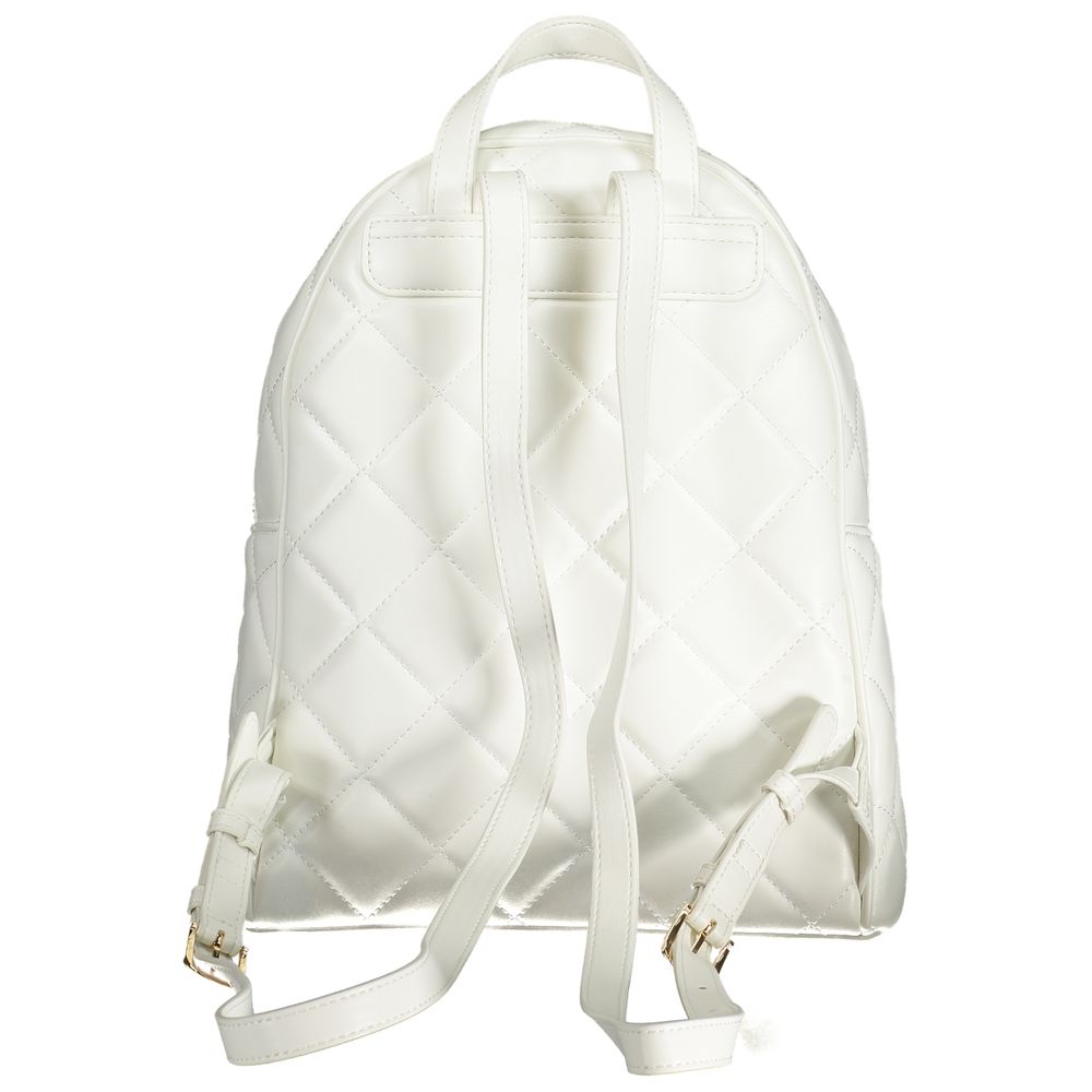 Mario Valentino Bianco Polyurethane Women Backpack | Regal Royce