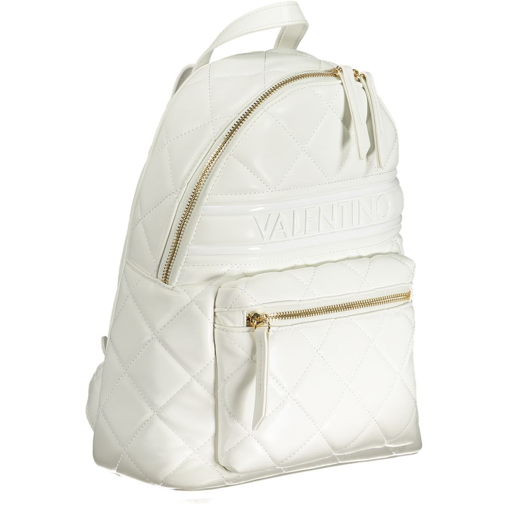 Mario Valentino Bianco Polyurethane Women Backpack | Regal Royce