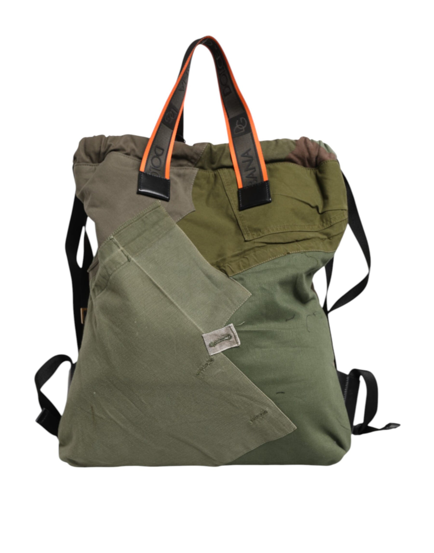 Dolce & Gabbana Military Green Patchwork Rucksack Backpack Bag | Regal Royce